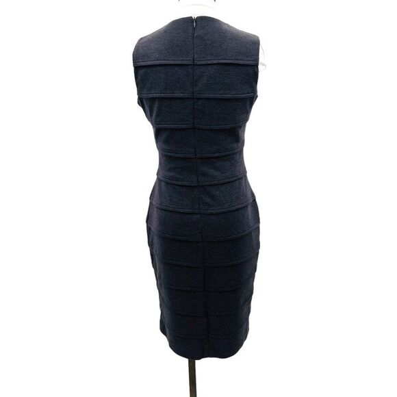 Calvin Klein Charcoal Grey Ribbed Bandage Bodycon Dress – Size 4 (NWT) - Picture 8 of 16